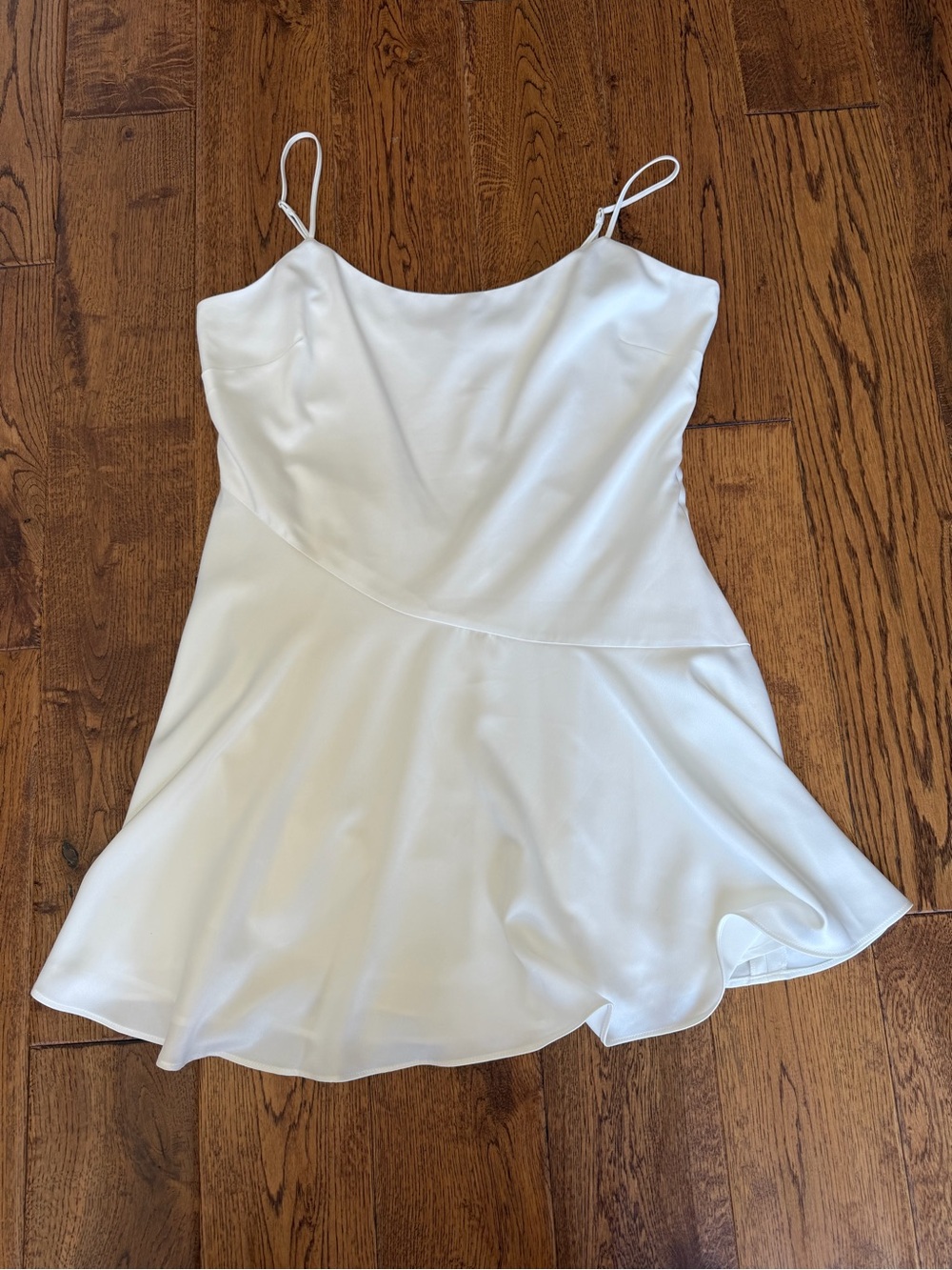 Abercrombie Fitch White Mini Dress adjustable spaghetti straps Medium Petite